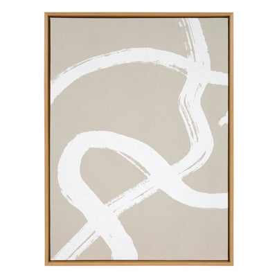 Sylvie White Lines Framed Canvas by kateandlaurel - product image 2 for Resin Society