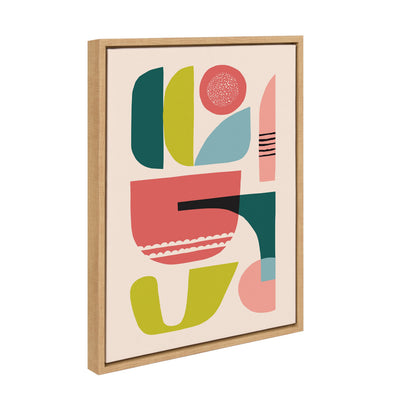 Sylvie Mid Century 5 Framed Canvas by kateandlaurel - product image 9 for Resin Society