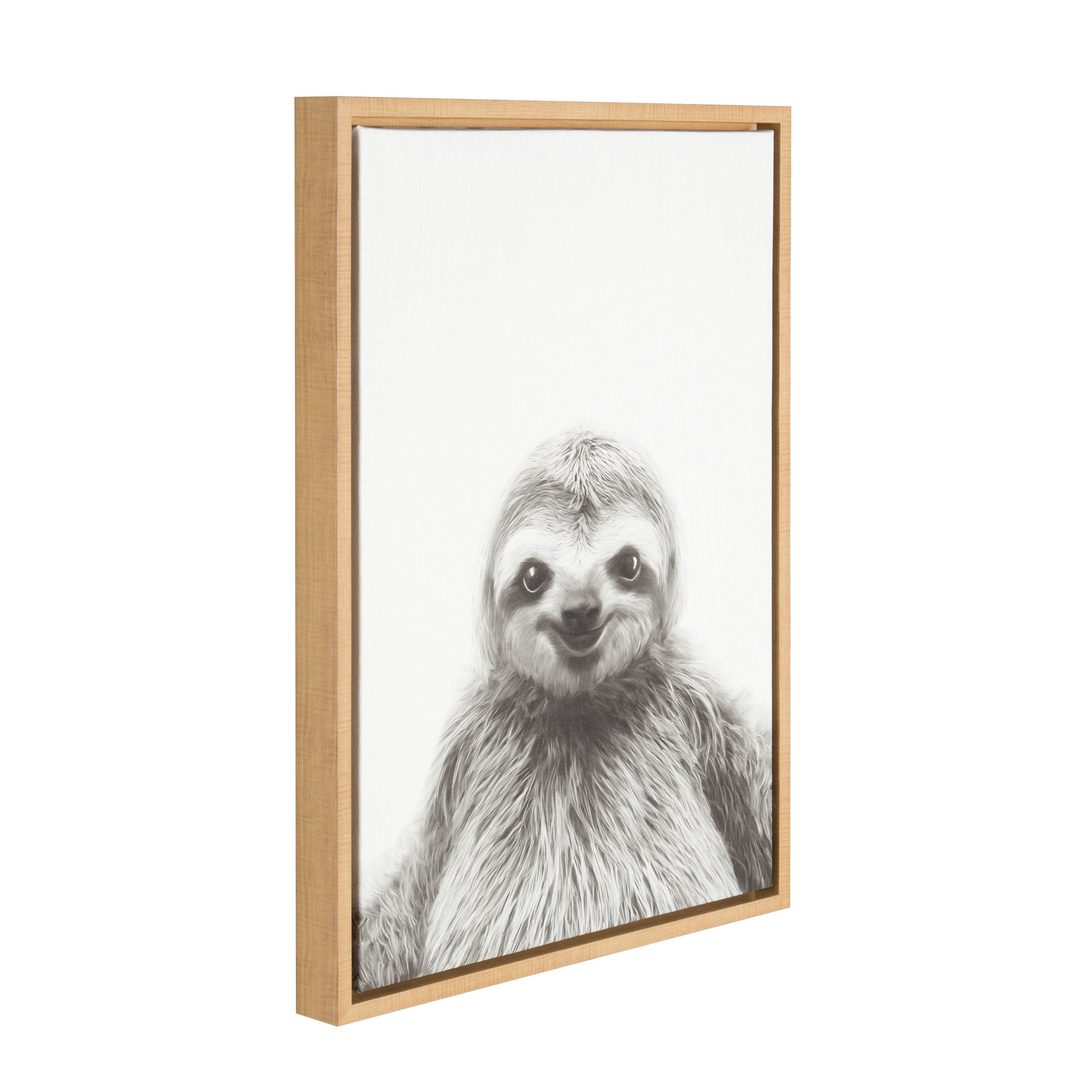 Sylvie Sloth Framed Canvas by Simon Te Tai by kateandlaurel - product image 12 for Resin Society