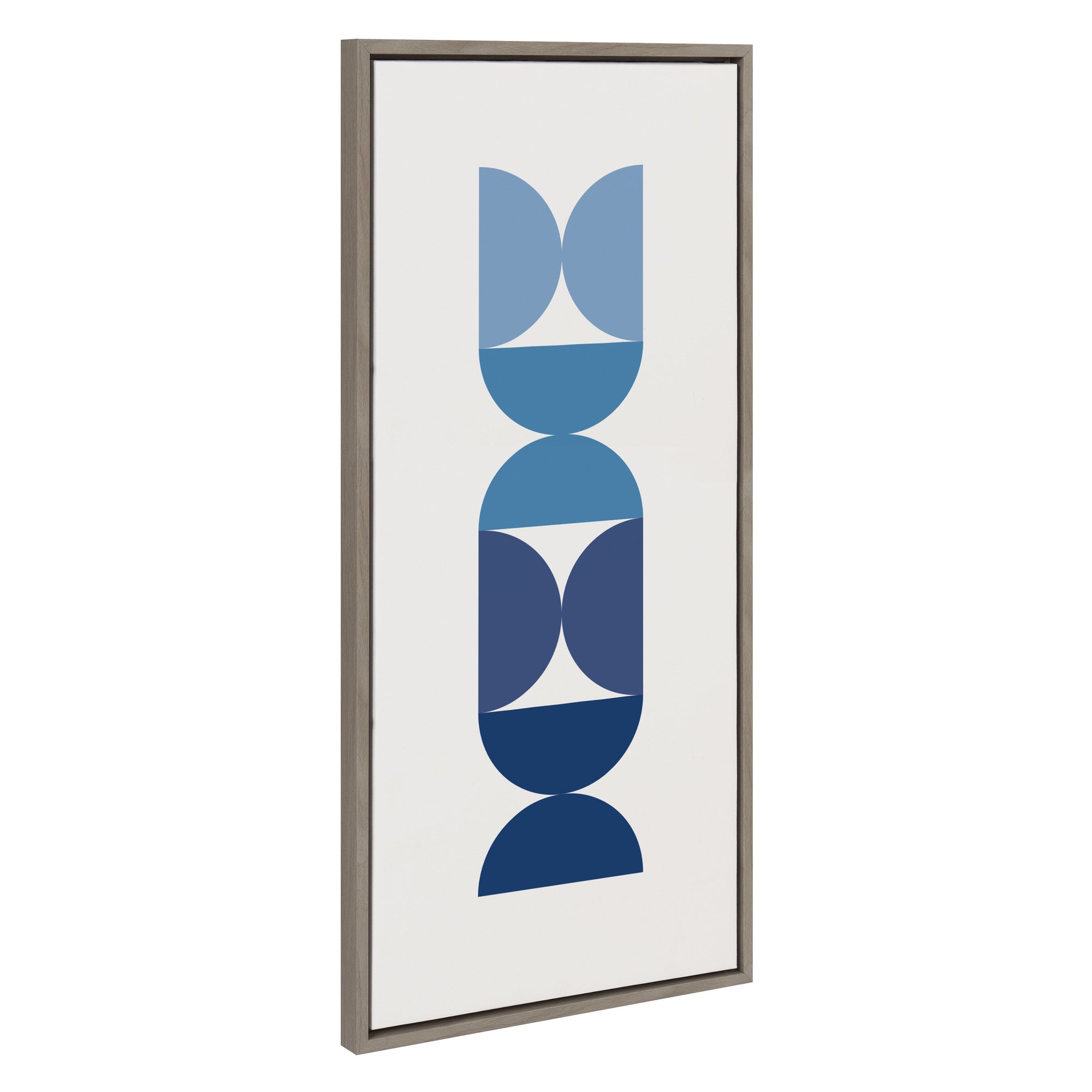Sylvie Circles and Curves Ocean Beach Blues Framed Canvas by kateandlaurel - main product image for Resin Society