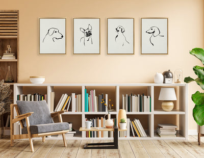 Sylvie 1023 Dachshund Framed Canvas by Teju Reval of SnazzyHues