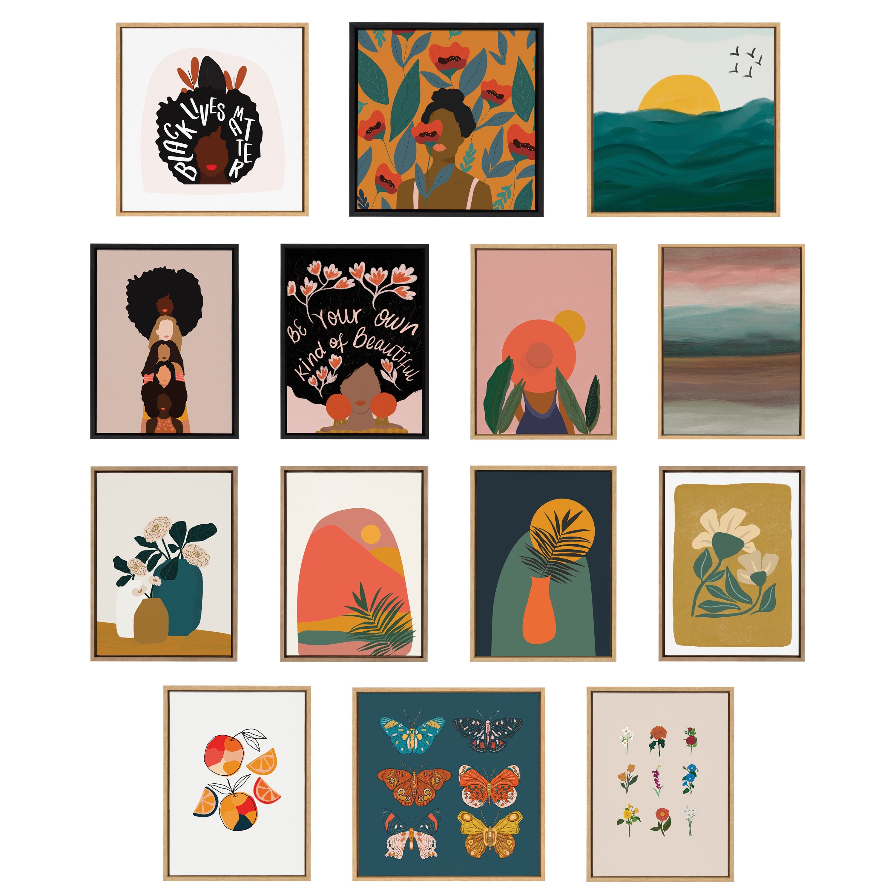 Sylvie Stillness Framed Canvas by kateandlaurel - product image 6 for Resin Society