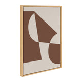 Sylvie Eye Catching Sleek Abstract 5 Brown and Beige Framed Canvas by kateandlaurel - main product image for Resin Society