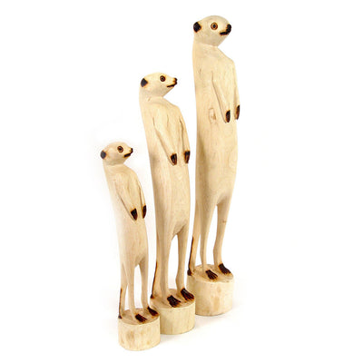 Adorable Hand Carved Standing Meerkat by Mbare Ltd - product image 3 for Resin Society
