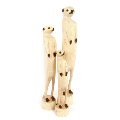Adorable Hand Carved Standing Meerkat by Mbare Ltd - main product image for Resin Society