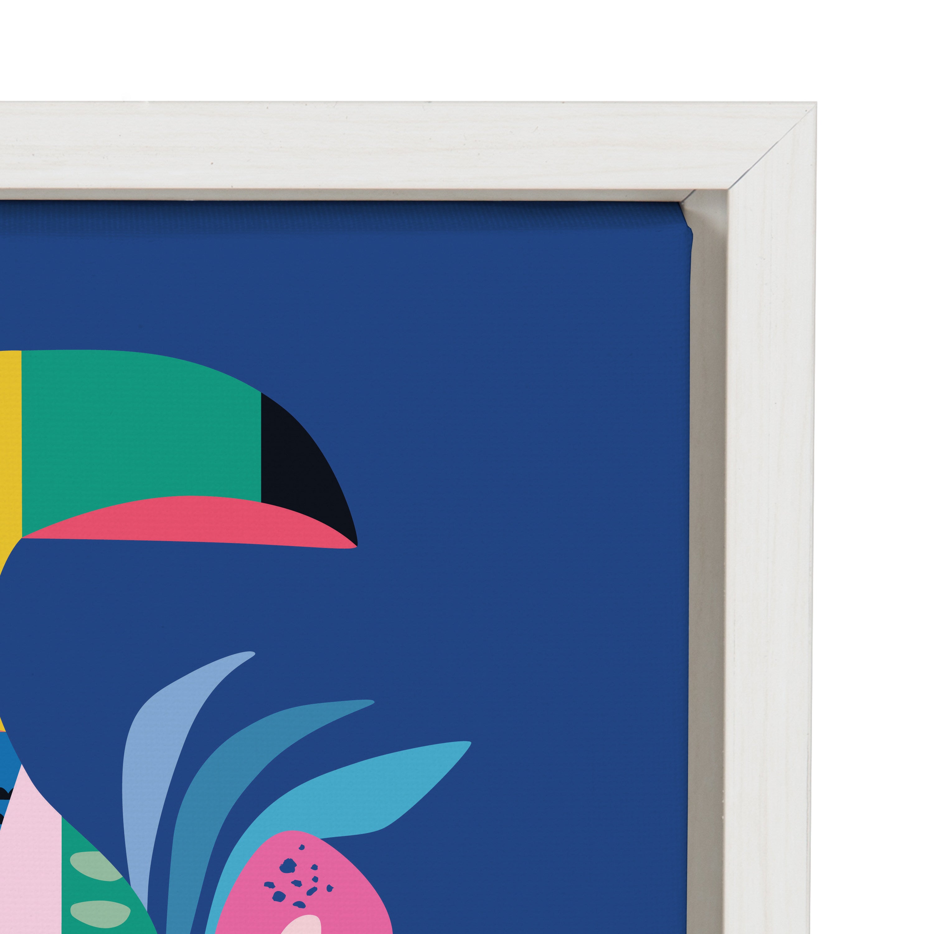 Sylvie Mid Century Modern Hibiscus Framed Canvas by kateandlaurel - product image 11 for Resin Society
