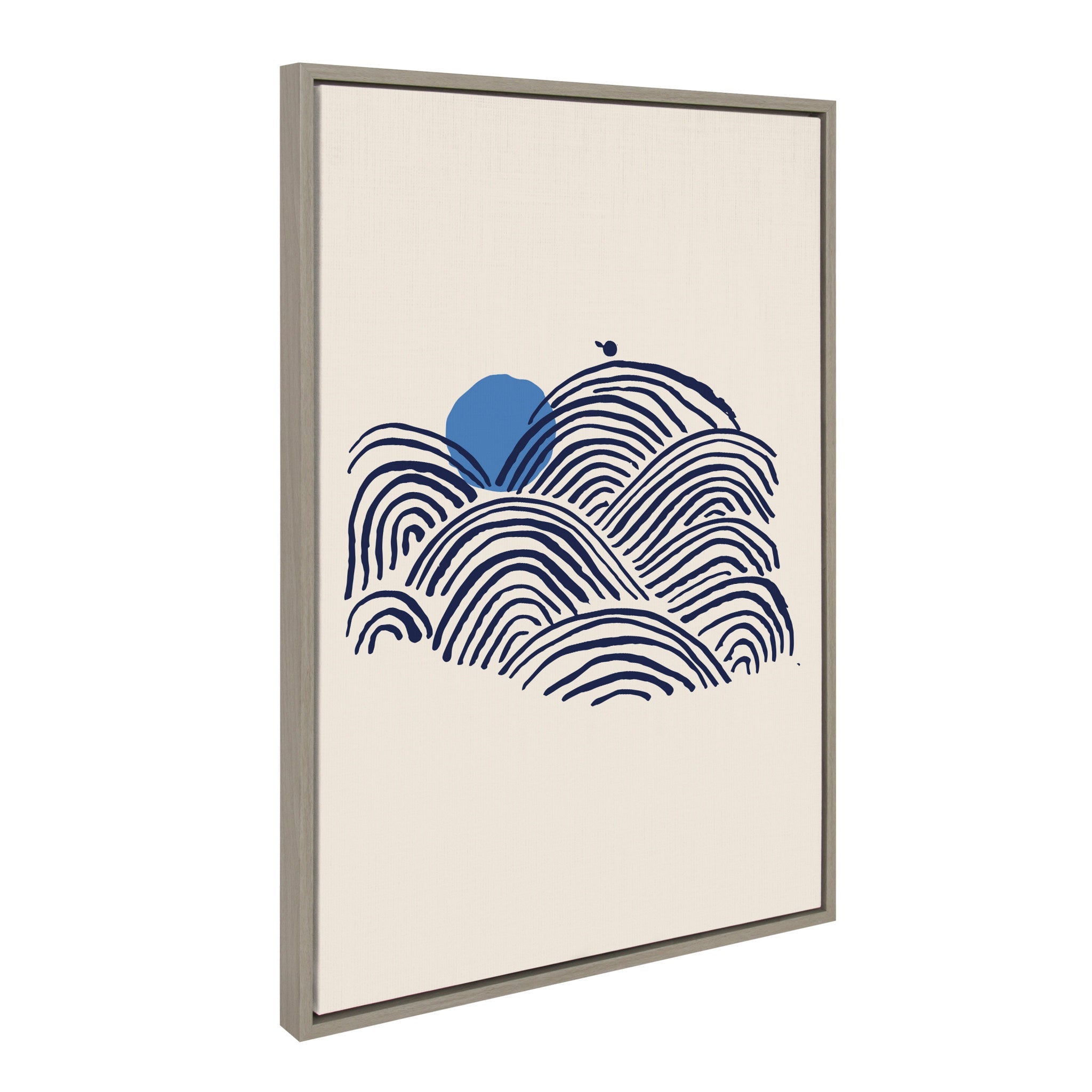 Sylvie Indigo Morning View Framed Canvas by Hannah Beisang by kateandlaurel - product image 2 for Resin Society