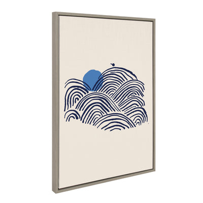 Sylvie Indigo Morning View Framed Canvas by Hannah Beisang by kateandlaurel - product image 2 for Resin Society