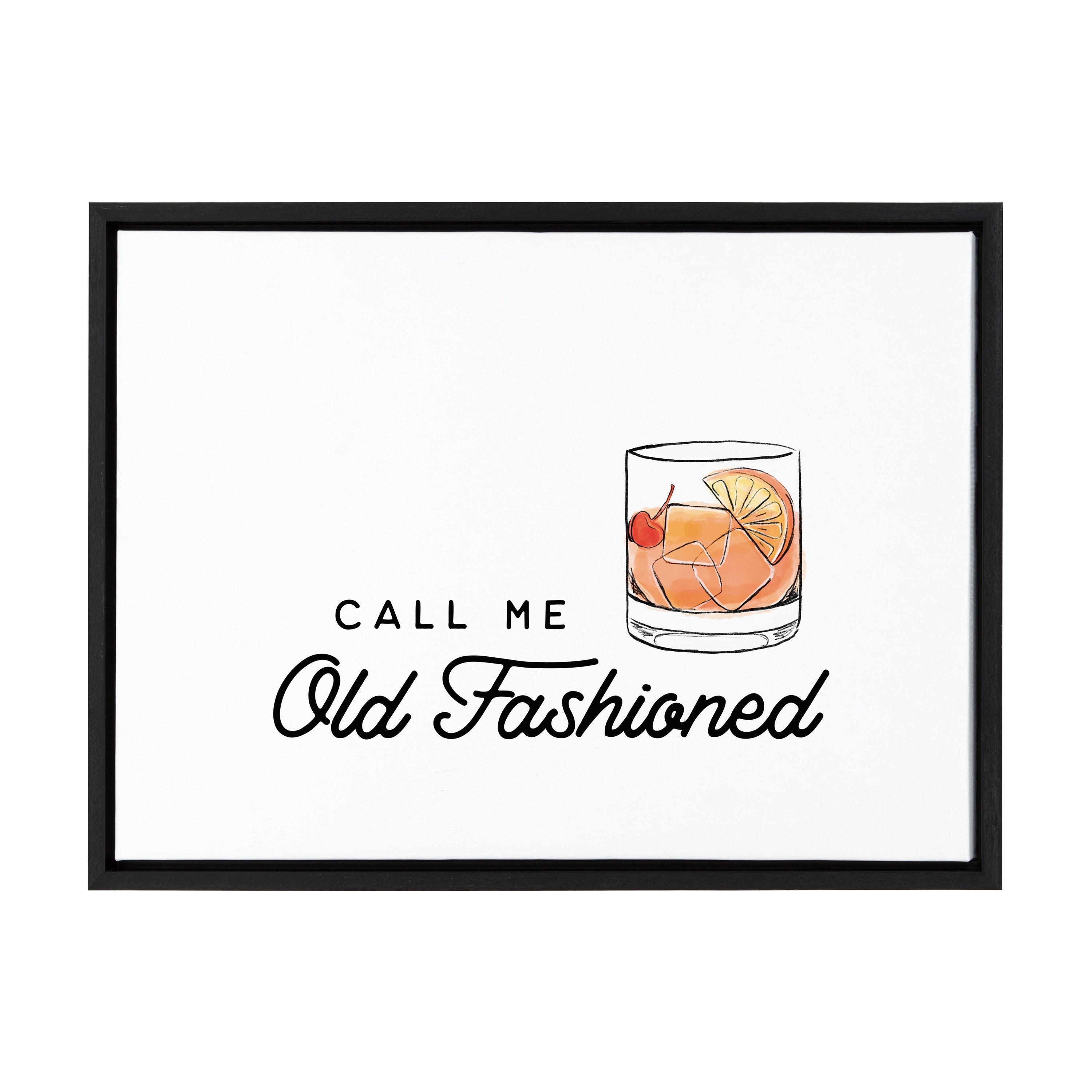 Sylvie Call Me Old Fashioned Framed Canvas by The Creative Bunch Studio by kateandlaurel - product image 9 for Resin Society