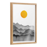 Blake Black Yellow Mountain Range Silhouette Framed Printed Glass by kateandlaurel - product image 7 for Resin Society