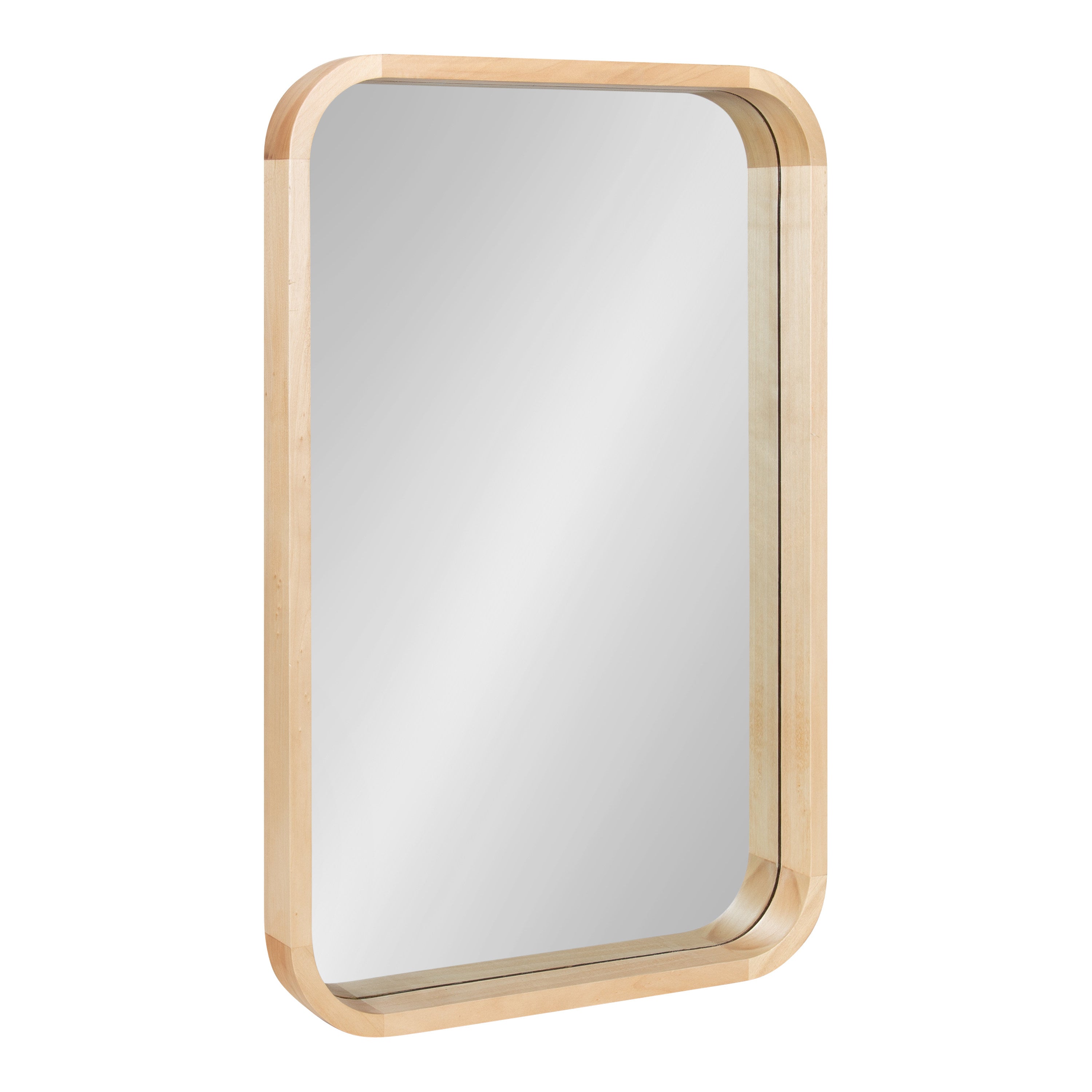 Hutton Wood Framed Radius Rectangle Mirror by kateandlaurel - product image 10 for Resin Society