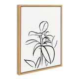 Sylvie Botanical Sketch Print No 1 Framed Canvas by The Creative Bunch