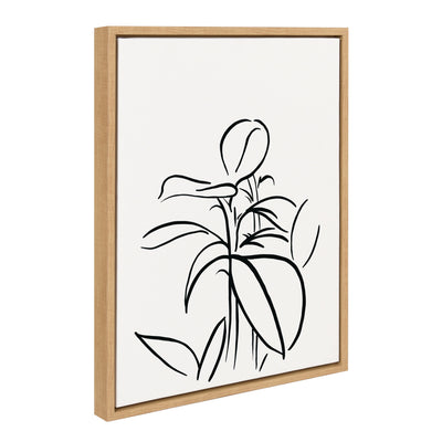 Sylvie Botanical Sketch Print No 1 Framed Canvas by The Creative Bunch