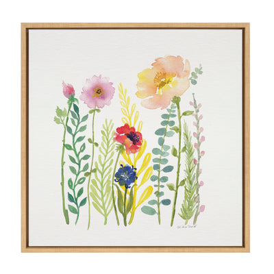 Sylvie Flowers and Ferns Framed Canvas by kateandlaurel - product image 17 for Resin Society