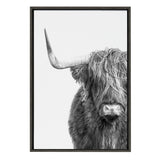 Sylvie Highland Cow Framed Canvas by kateandlaurel - main product image for Resin Society