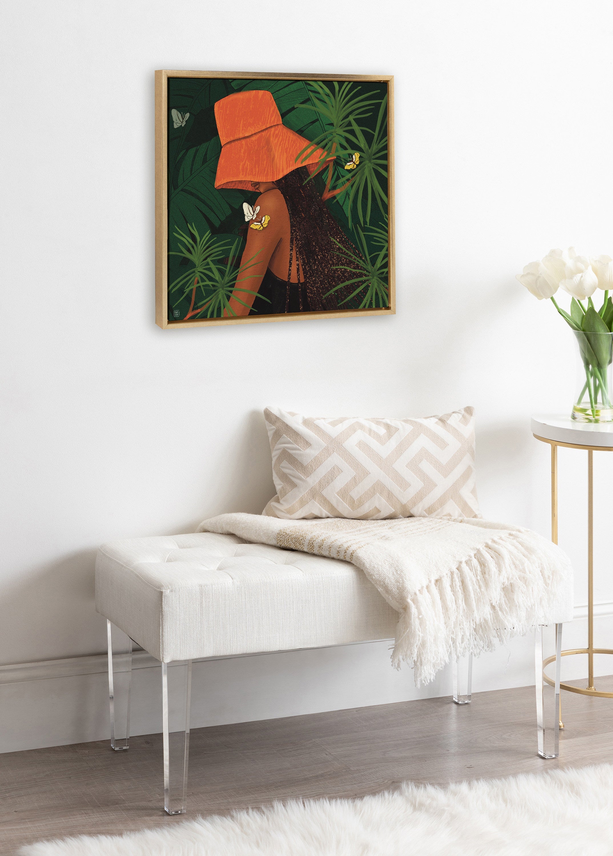 Sylvie Tell Me About Hope Framed Canvas by kateandlaurel - product image 10 for Resin Society