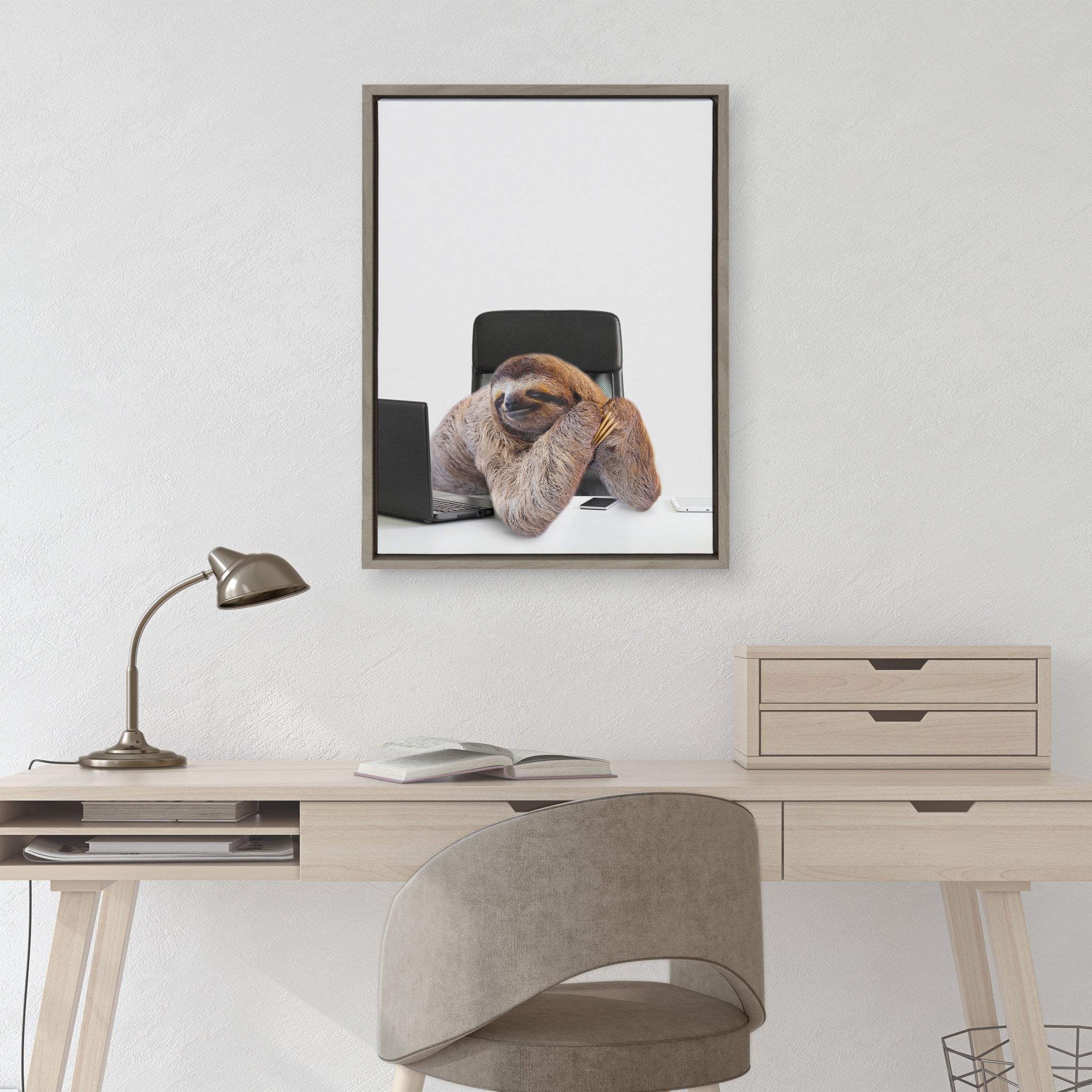 Sylvie Sam Director of Shipping Framed Canvas by The Creative Bunch by kateandlaurel - product image 8 for Resin Society
