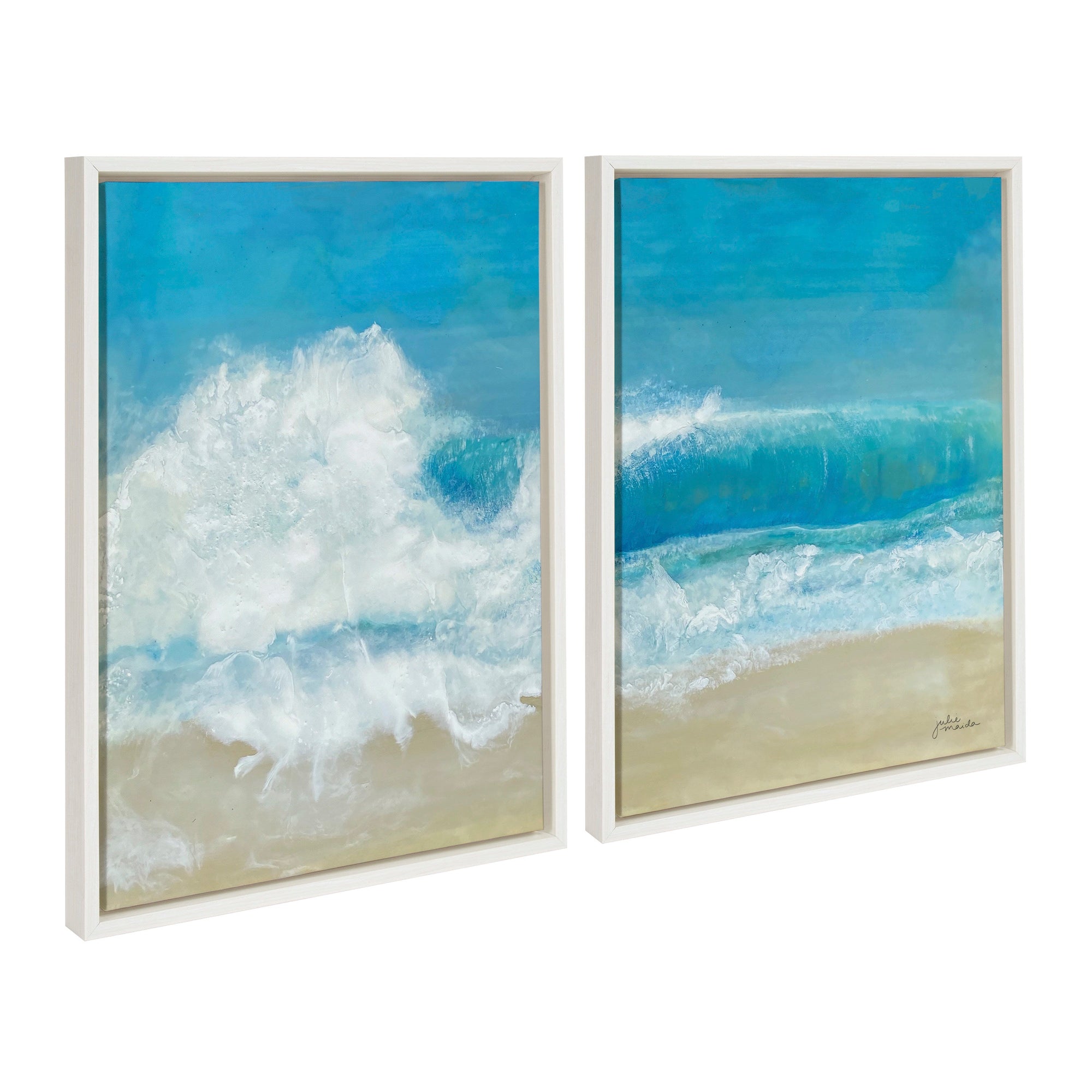 Sylvie Beach Day Left and Right Framed Canvas by kateandlaurel - product image 7 for Resin Society