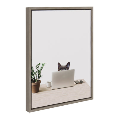 Sylvie I’m Cherise the Creative Cat Framed Canvas by kateandlaurel - product image 2 for Resin Society