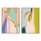 Sylvie Delight in the Moment 1 and 2 Framed Canvas by kateandlaurel - main product image for Resin Society