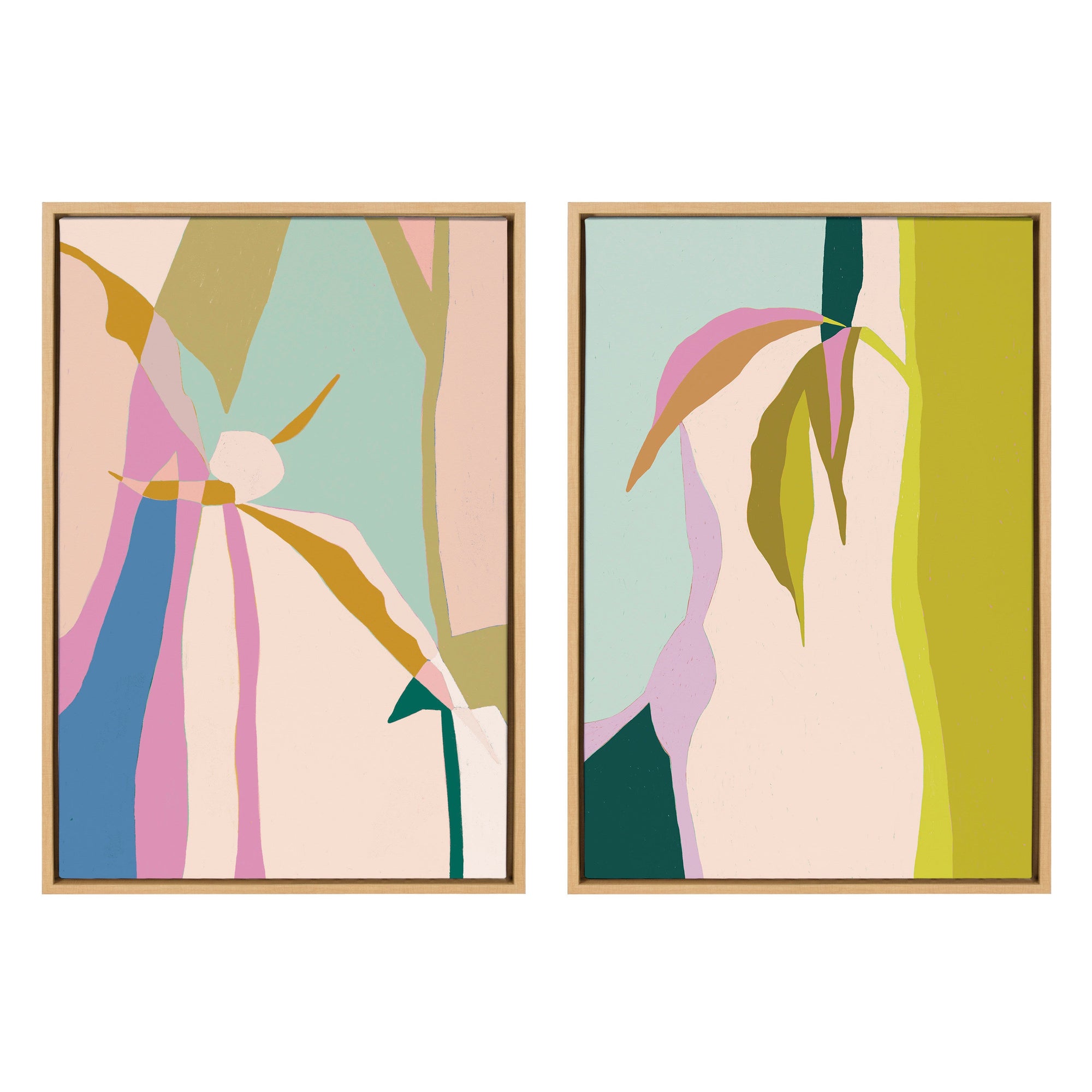 Sylvie Delight in the Moment 1 and 2 Framed Canvas by kateandlaurel - product image 7 for Resin Society