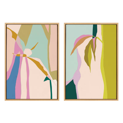 Sylvie Delight in the Moment 1 and 2 Framed Canvas by kateandlaurel - product image 7 for Resin Society