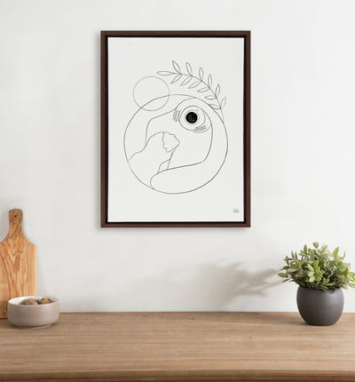 Sylvie Morning Coffee Hug Framed Canvas by kateandlaurel - product image 5 for Resin Society