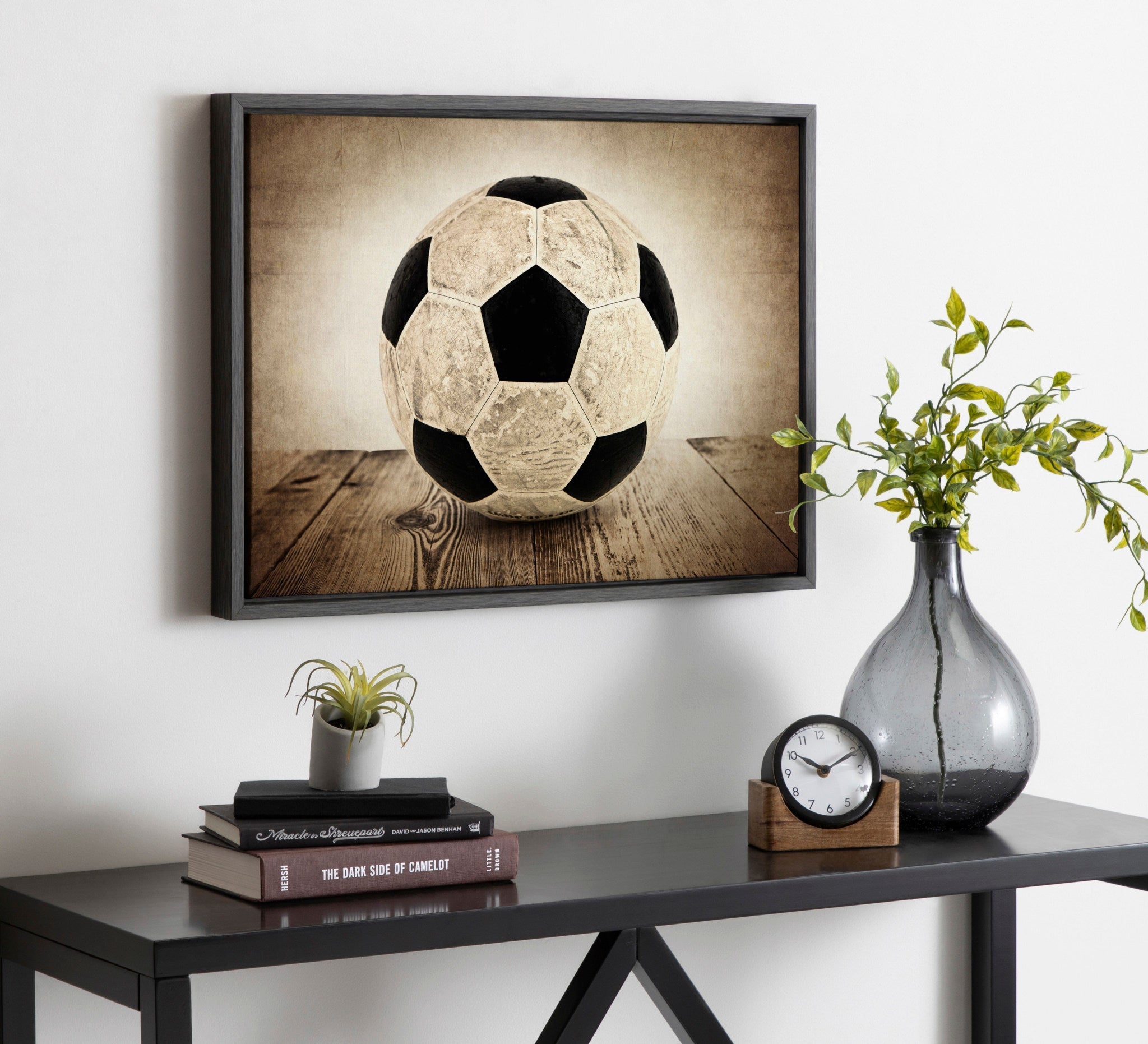Sylvie Soccer On Wood Framed Canvas by kateandlaurel - product image 7 for Resin Society