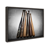 Sylvie Baseball Bats Framed Canvas by kateandlaurel - product image 2 for Resin Society