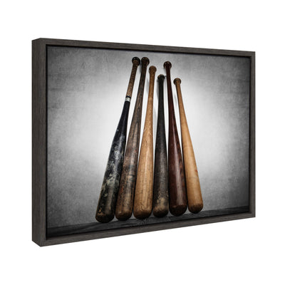 Sylvie Baseball Bats Framed Canvas by kateandlaurel - product image 2 for Resin Society