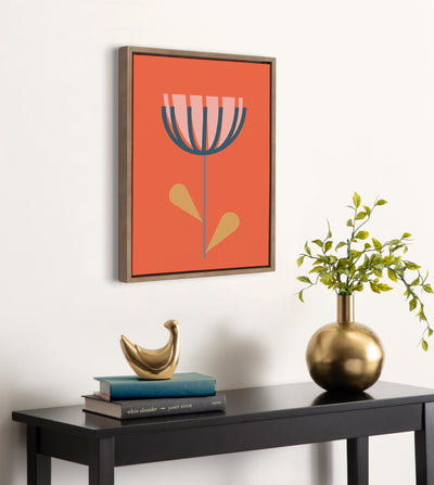Sylvie Flower in Orange Framed Canvas by kateandlaurel - product image 7 for Resin Society