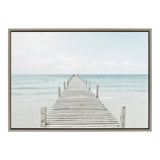 Sylvie Wooden Pier on Beach Framed Canvas by Amy Peterson Art Studio by kateandlaurel - product image 7 for Resin Society