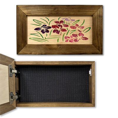 Just Flowers Hidden Gun Storage Wall Decor by Bellewood Designs - main product image for Resin Society