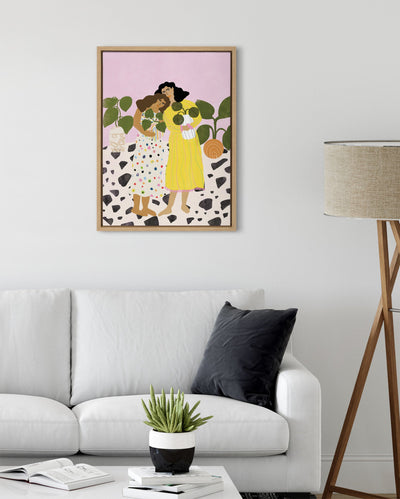 Sylvie No Thanks We Have Plants Framed Canvas by kateandlaurel - product image 7 for Resin Society
