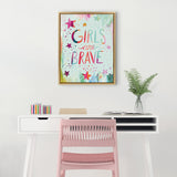 Sylvie Girls are Brave Framed Canvas by kateandlaurel - product image 7 for Resin Society