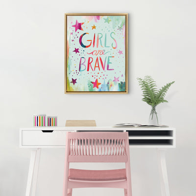 Sylvie Girls are Brave Framed Canvas by kateandlaurel - product image 7 for Resin Society