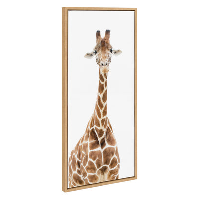 Sylvie Standing Giraffe Framed Canvas by Amy Peterson