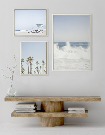 Sylvie Waves Crashing Framed Canvas Set by Caroline Mint by kateandlaurel - product image 6 for Resin Society