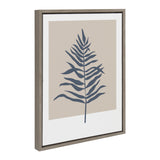 Sylvie Muted Tan and Blue Colorblock Botanical Fern Framed Canvas by kateandlaurel - product image 13 for Resin Society
