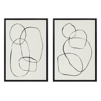 Sylvie Going in Circles Framed Textured Canvas Set by kateandlaurel - product image 18 for Resin Society