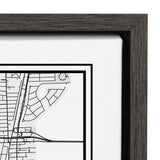 Sylvie Miami Modern Map Framed Canvas by kateandlaurel - product image 3 for Resin Society