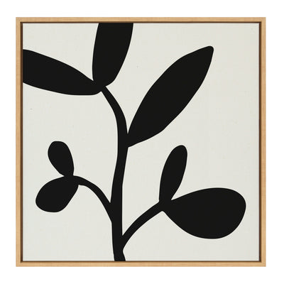 Sylvie Modern Botanical Neutral Abstract 2 Framed Canvas by kateandlaurel - product image 8 for Resin Society