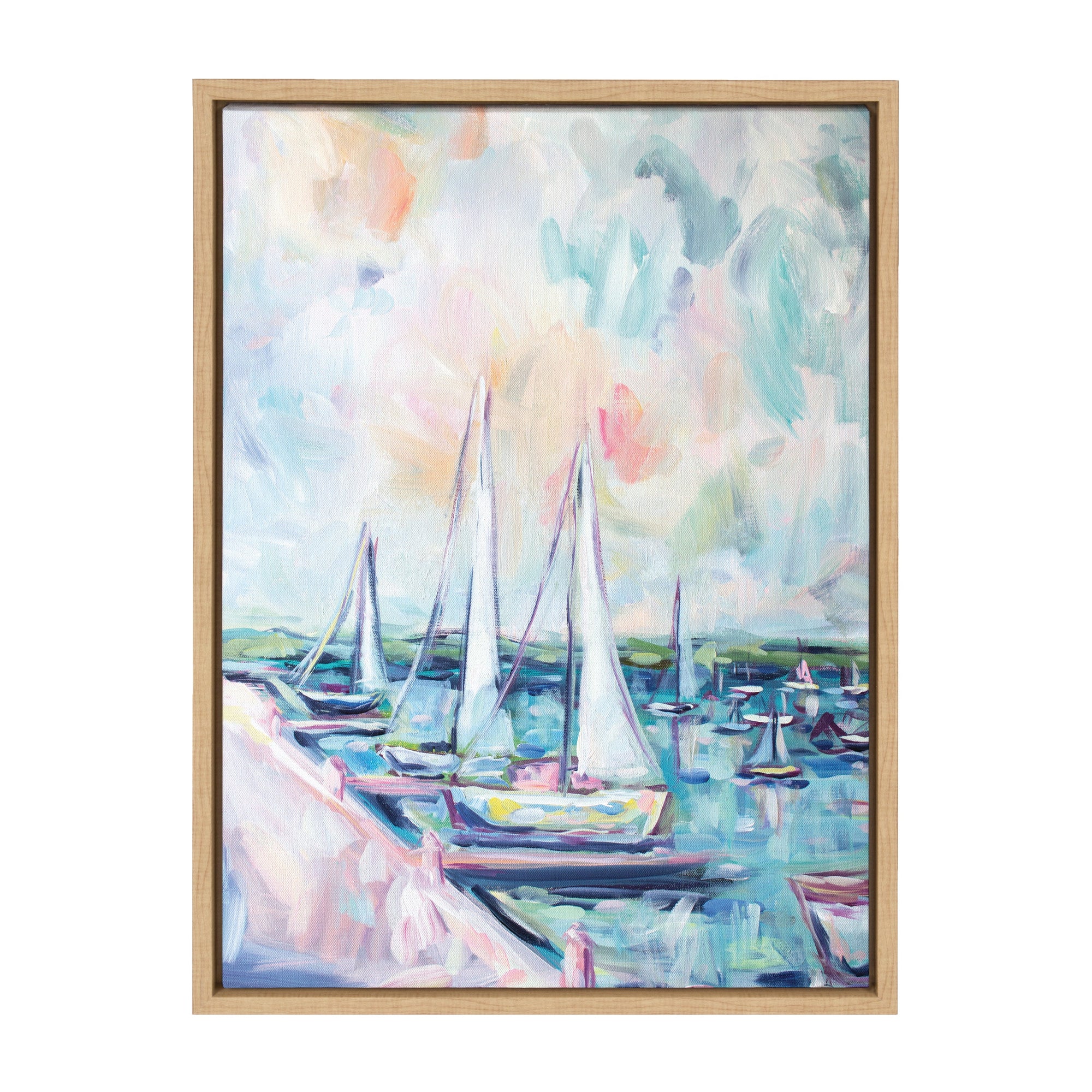 Sylvie Fish Creek Harbor Framed Canvas by Rachel Christopoulos by kateandlaurel - product image 9 for Resin Society