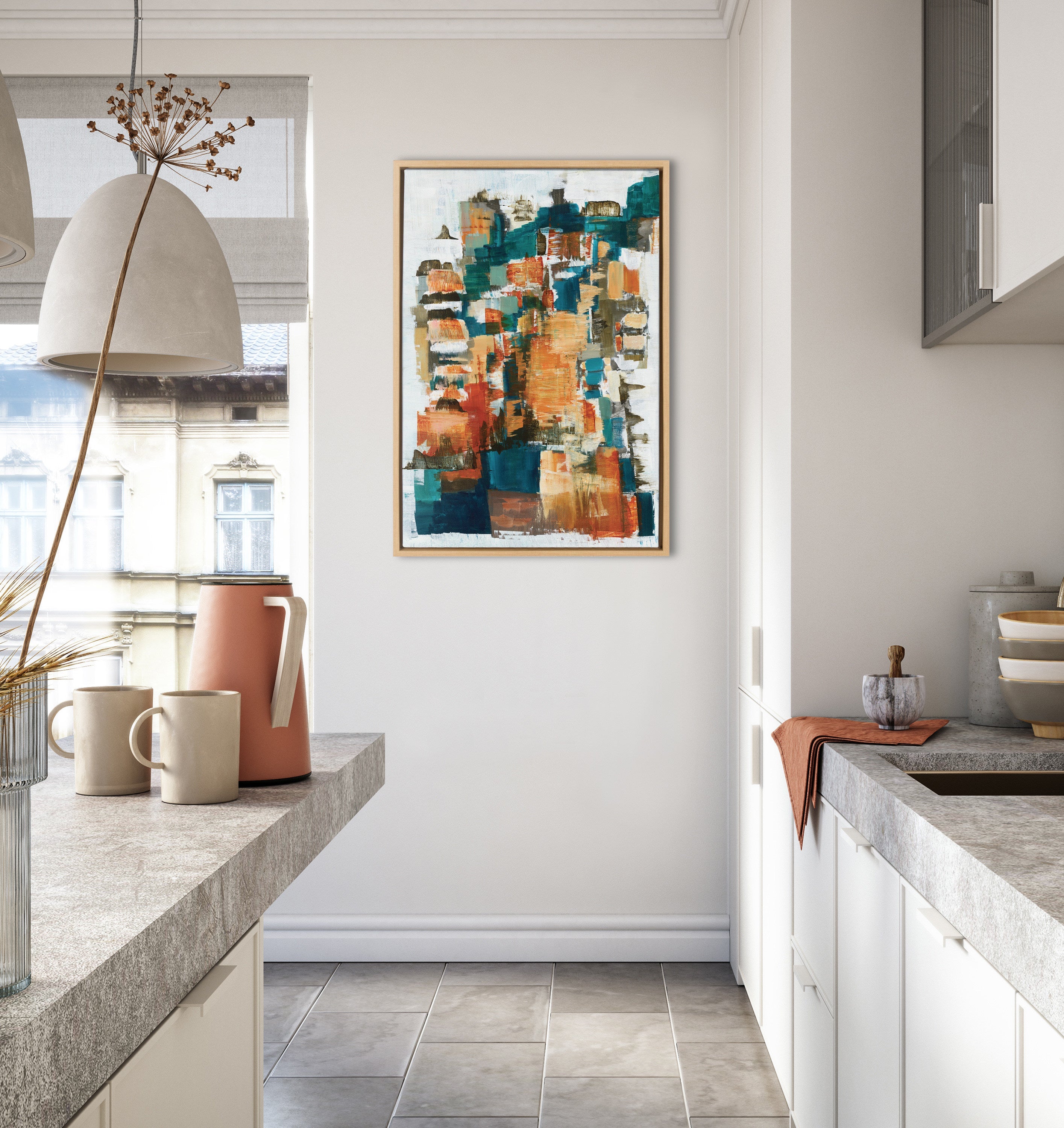 Sylvie Meteora Framed Canvas by Leah Nadeau by kateandlaurel - product image 4 for Resin Society