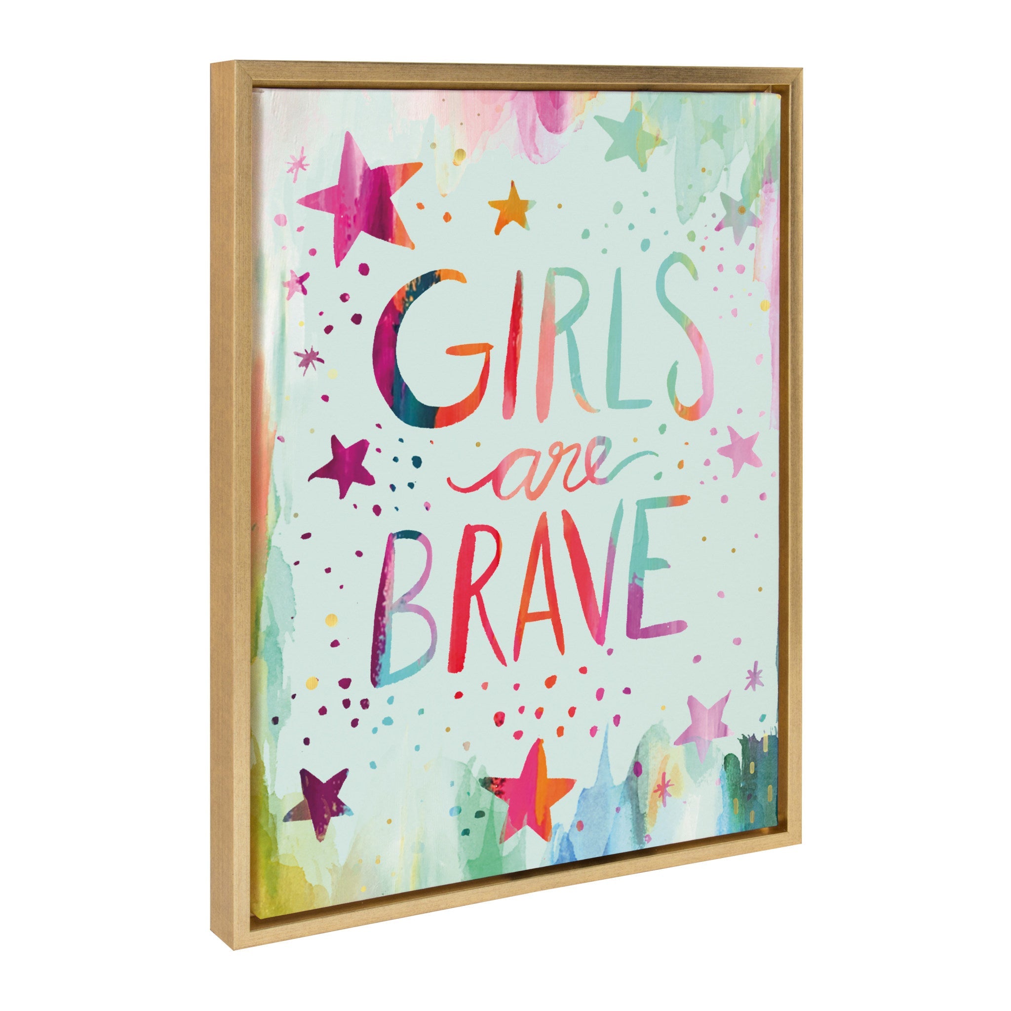 Sylvie Girls are Brave Framed Canvas by kateandlaurel - product image 2 for Resin Society