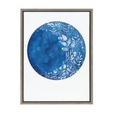 Sylvie Waxing Flower Moon Framed Canvas by Ingrid Sanchez of by kateandlaurel - main product image for Resin Society