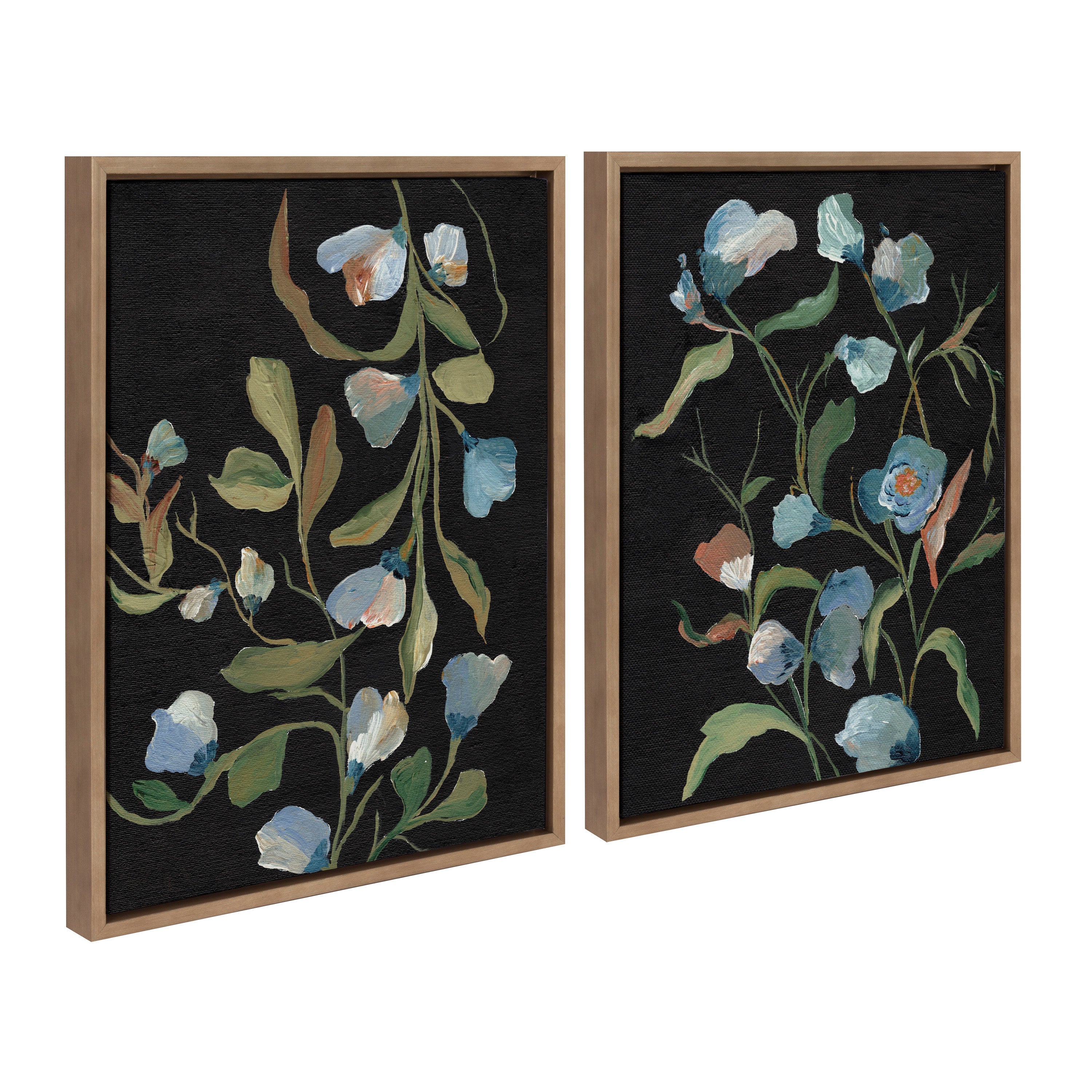 Sylvie Foliage I and Foliage III Framed Canvas Art Set by Nikita Jariwala