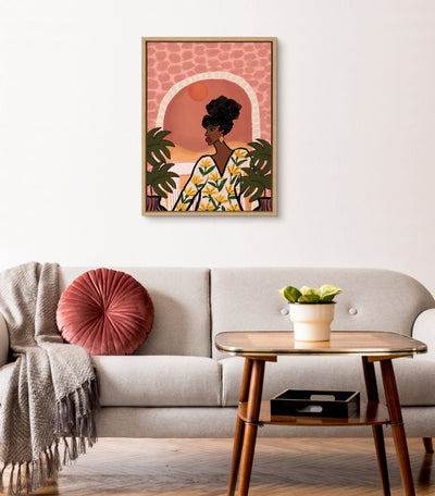 Sylvie Desert Wanderer Lady Framed Canvas by kateandlaurel - product image 4 for Resin Society