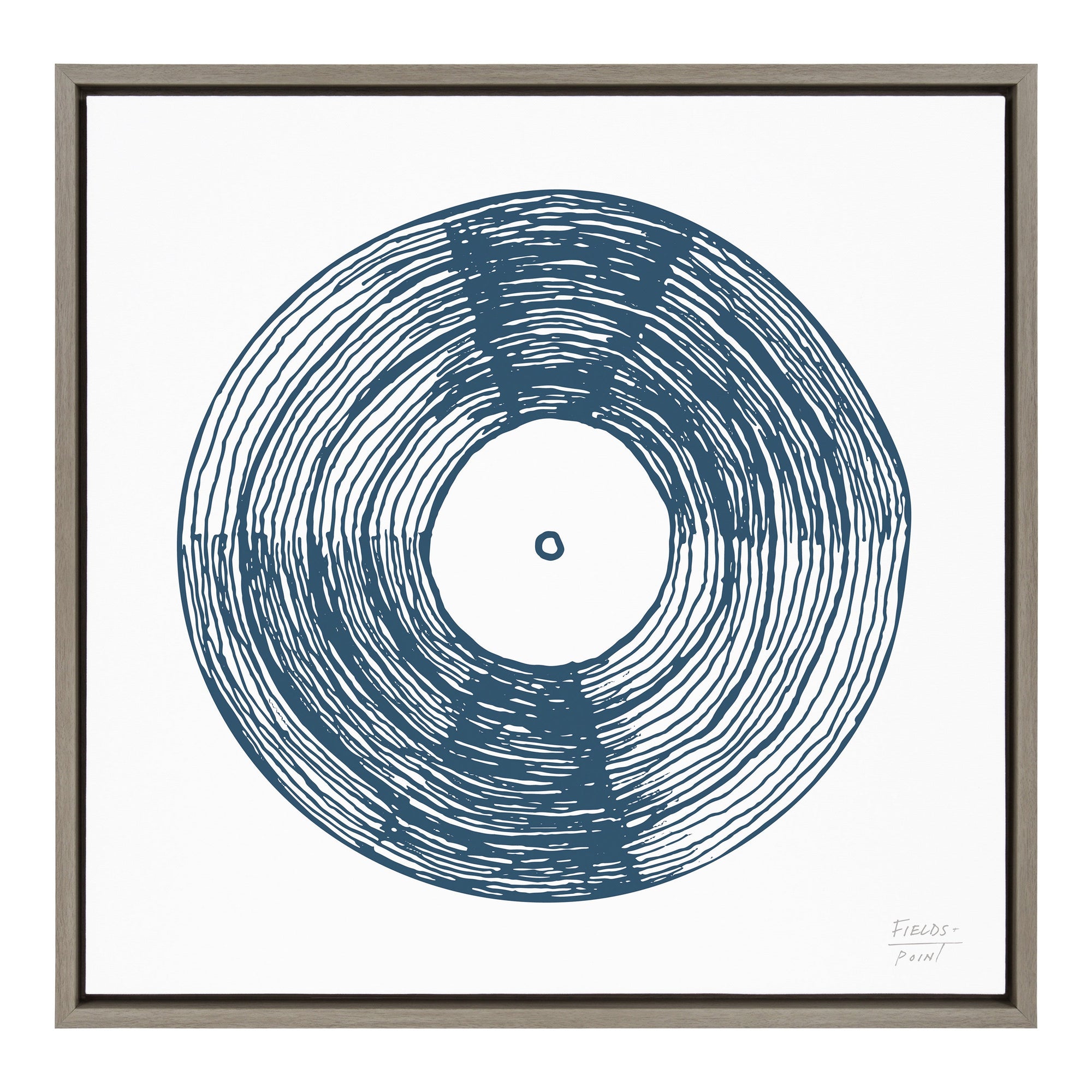 Sylvie Record Blue Framed Canvas by kateandlaurel - product image 8 for Resin Society