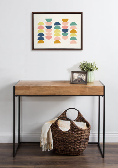 Sylvie Simple Shapes in Soft Colors Framed Canvas